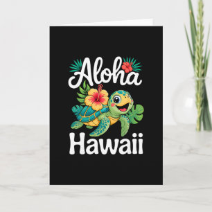 Cartão Aloha Havaí Tartaruga Ilha Havaiana Crianças Homen