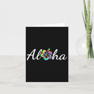 Cartão Aloha Hawaii Beach Havaii Island Tie Dye Surfboa