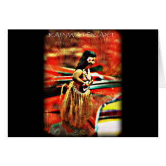 Cartão Aloha menina de Hula