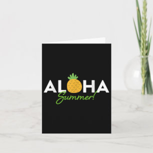Cartão Aloha Summer _ Pineapple Lover Cute Funny Hola Vac
