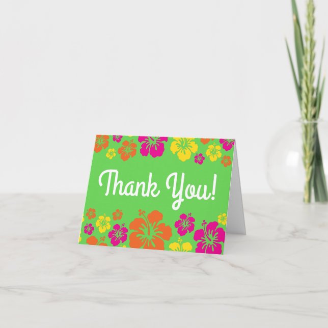 Cartão Aloha tema havaiano bonito do partido de primeiro (Frente)