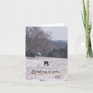 Cartão Alone In The Snow Thinking Of You Card