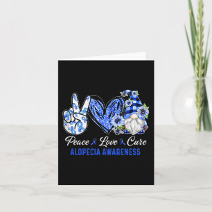 Cartão Alopecia Consciência Paz Amor Cura Gnome