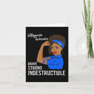 Cartão Alopecia Warrior: Sensibilização Indestrutível dos