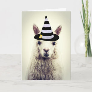 Cartão Alpaca Adorável, Halloween