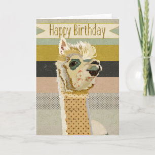 Cartão Alpaca Birthday Card