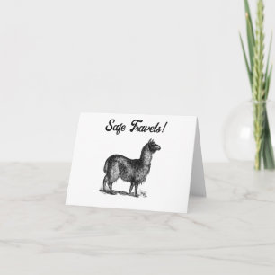 Cartão Alpaca Llama Cute Peru Animal Nature Art