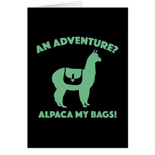 Cartão Alpaca minhas bolsas