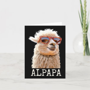 Cartão Alpaca Papai Alpapa Lhama Papai Fofo Pai de Alpaca