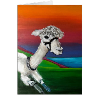 Cartão Alpaca - Quinta-feira fique bem com a história