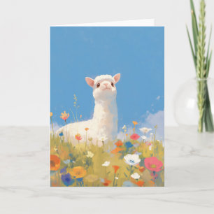 Cartão Alpaca Springtime Serendipity