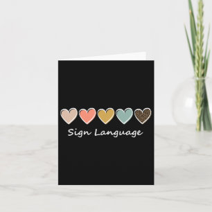 Cartão Alphabet American Asl Teacher Sing Language