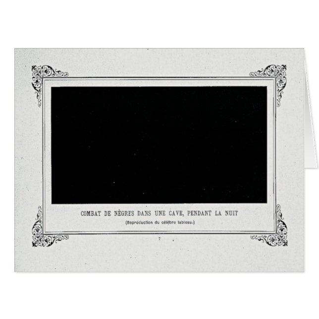 Cartão Alphonse Allais, April Fools, Black, Abstrato Art (Frente horizontal)