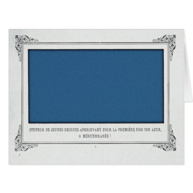 Cartão Alphonse Allais, April Fools, Blue, Abstrato Art (Frente horizontal)