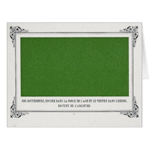 Cartão Alphonse Allais, April Fools, Green, Abstrato Art