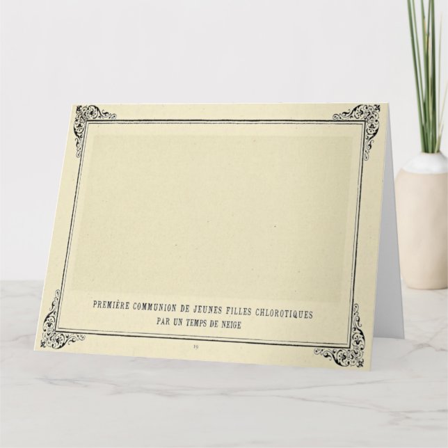 Cartão Alphonse Allais, April Fools, White, Abstrato Art (Frente)