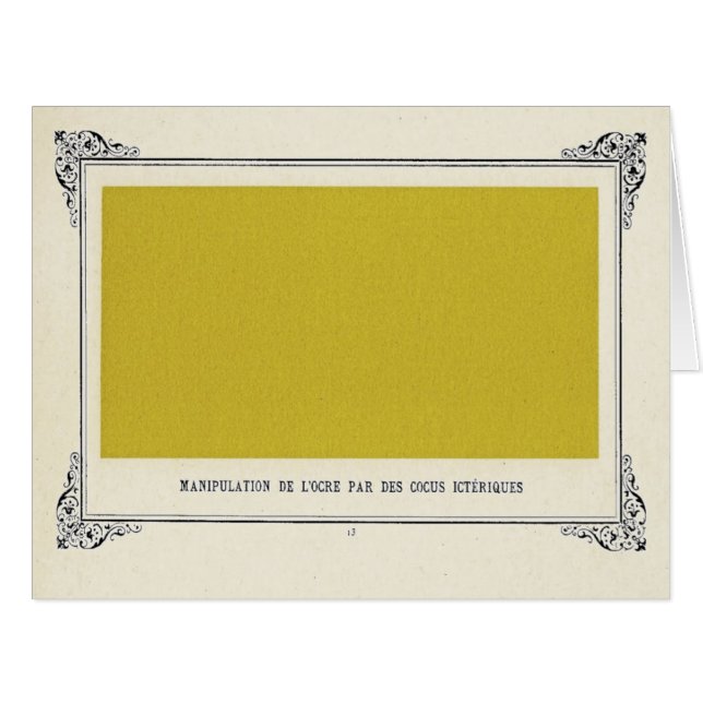 Cartão Alphonse Allais, April Fools, Yellow, Abstrato Art (Frente horizontal)