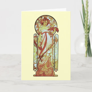 Cartão Alphonse Mucha - estrela branca