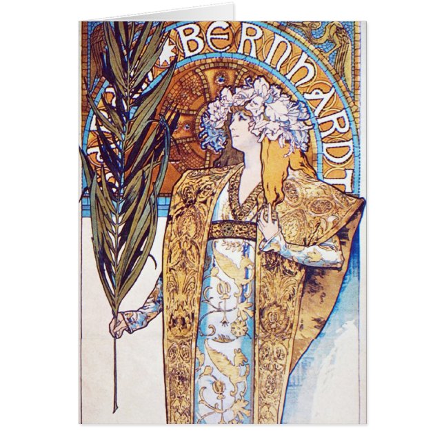 Cartão Alphonse Mucha Goddese (Frente)