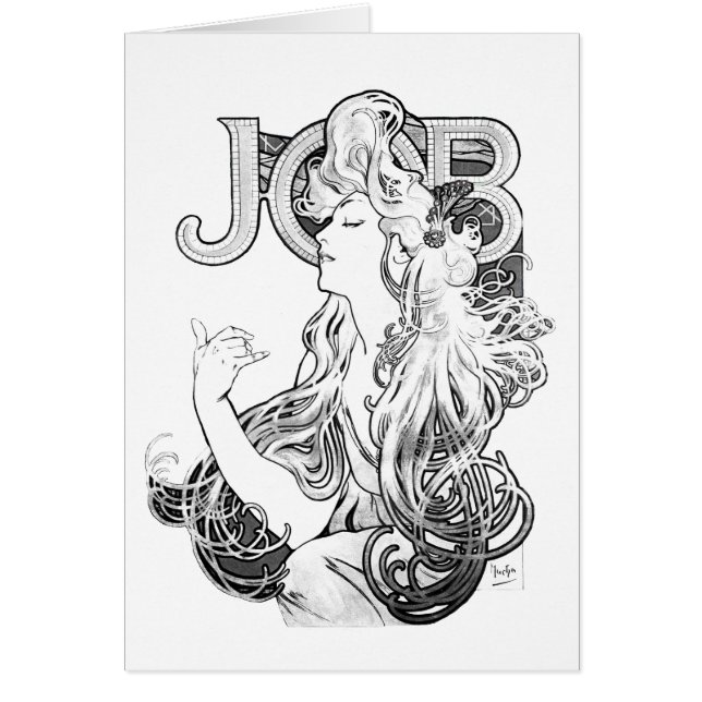 Cartão Alphonse Mucha JOB ISOGS (Frente)