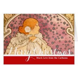 Cartão Alphonse Mucha La Dame Aux Camelias: Art Nouveau
