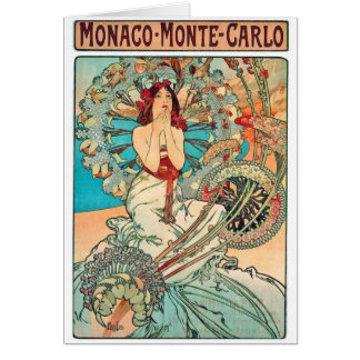 Cartão Alphonse Mucha Monaco, Monte - Carlo, 1897