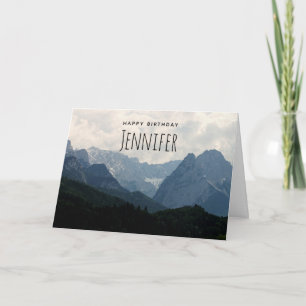 Cartão Alpine Mountains Nature Photo Country Birthday