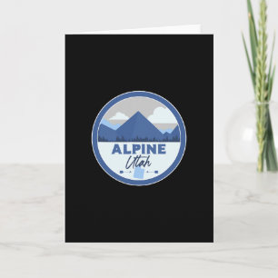 Cartão Alpine Utah Ut Montanhas Insígnia Caminhada Lembra