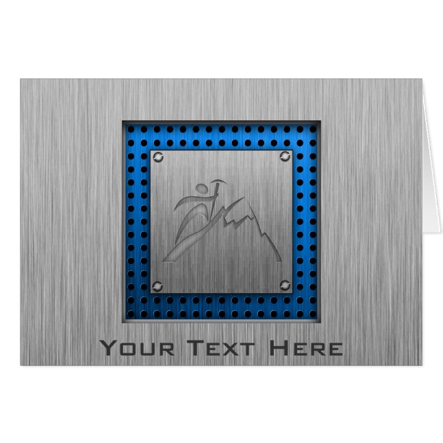 Cartão Alpinismo escovado do Metal-olhar (Frente Horizontal)