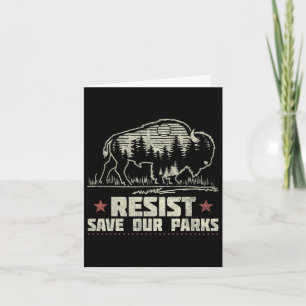 Cartão Alt Us National Park Resist Service Bison Buffalo