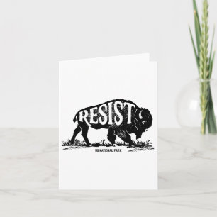 Cartão Alt Us National Park Resist Service T Shirt Bison