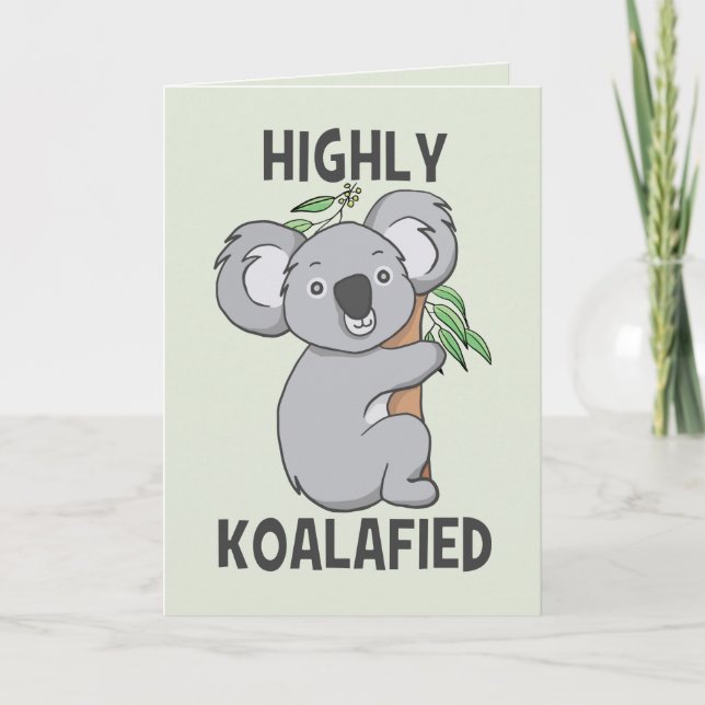 Cartão Altamente Koalafied Koala (Frente)