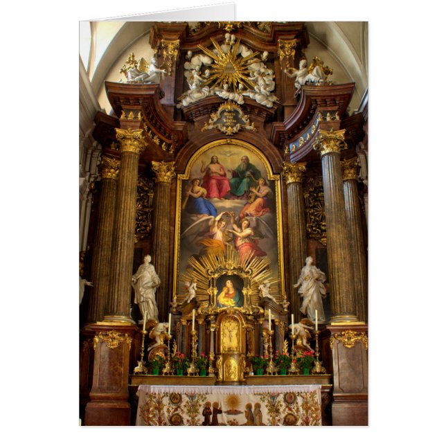 Cartão Altar Alserkirche Viena Áustria (Frente)