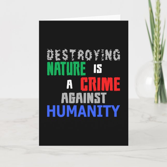 Cartão Alterações climáticas Terra Futuro Planeta de CO2  (Frente)