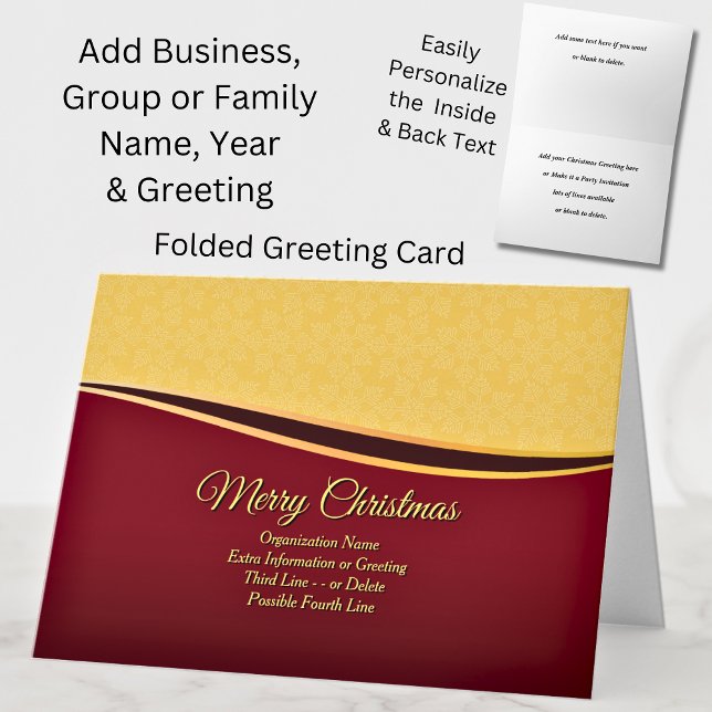 Cartão Alterar TODO O Texto Organização Festa de Natal (Criador carregado)