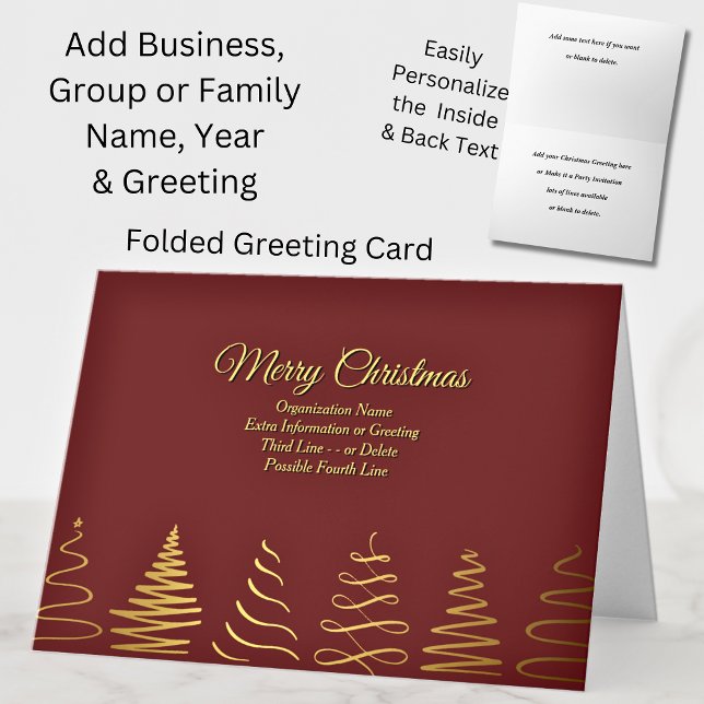 Cartão Alterar TODO Texto, Saudação de Natal da Organizaç (Criador carregado)