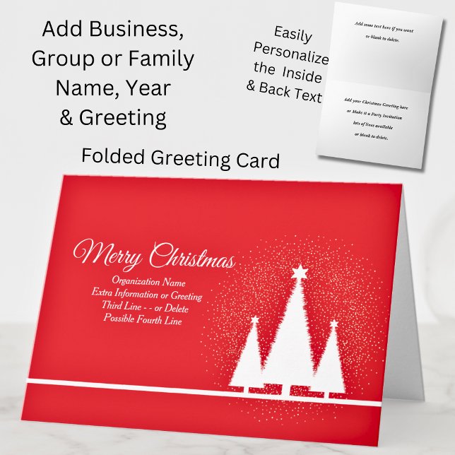 Cartão Alterar TODO Texto, Saudação de Natal da Organizaç (Criador carregado)