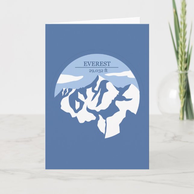 Cartão Altitude do Monte Everest (Frente)