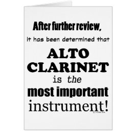 Cartão Alto Clarinet Instrumento Mais Importante