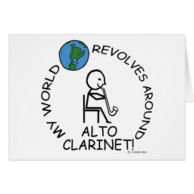 Cartão Alto Clarinet - O Mundo Revola-se (Frente Horizontal)
