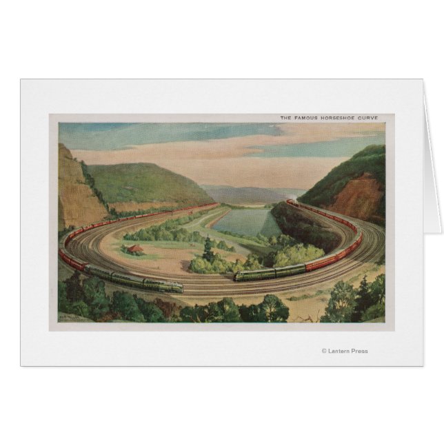 Cartão Altoona, Pensilvânia, o famoso curv de ferradura (Frente Horizontal)