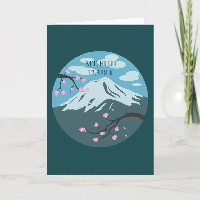 Cartão Altura de Monte Fuji (Frente)