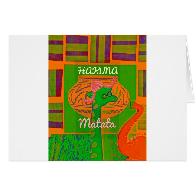 Cartão Alturas Impressionantes: Linda Girafa Africana Eng (Frente Horizontal)