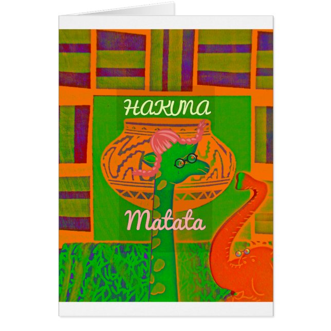 Cartão Alturas Impressionantes: Linda Girafa Africana Eng (Frente)