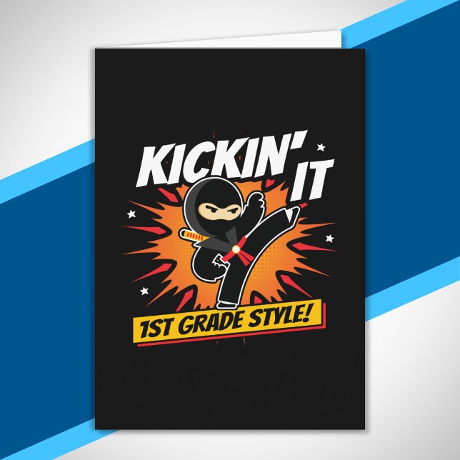 Cartão Aluno do Primeiro Ano - Volta às Aulas - 1º Ano (Criador carregado)