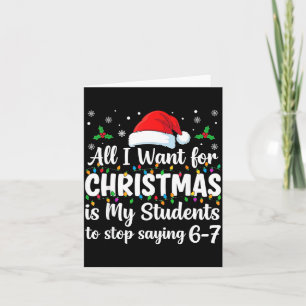 Cartão Alunos Dizendo 6-7 67 Seis Sete Professor Engraçad