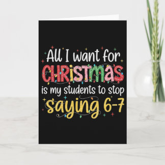 Cartão Alunos Dizendo 6-7 67 Seis Sete Professor Engraçad