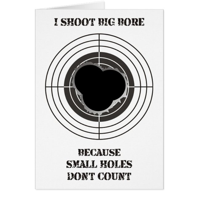 Cartão Alvo com grandes buracos de bala - furo grande (Frente)