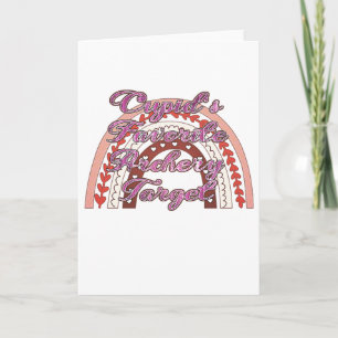 Cartão Alvo de Arquearia Favorito do Cupido - Dia dos Nam