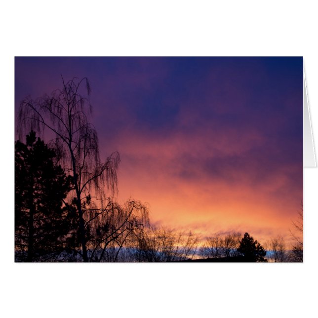 Cartão Alvorada de inverno irreal (Frente Horizontal)